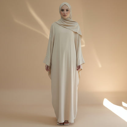 Muslim Women Nida Batwing Sleeve Farasha Abaya Dress #26468