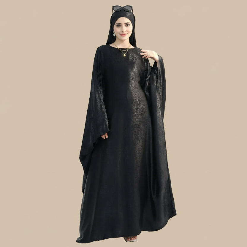Bronzing Gleam Butterfly Batwing Farasha Abaya Dress #26778