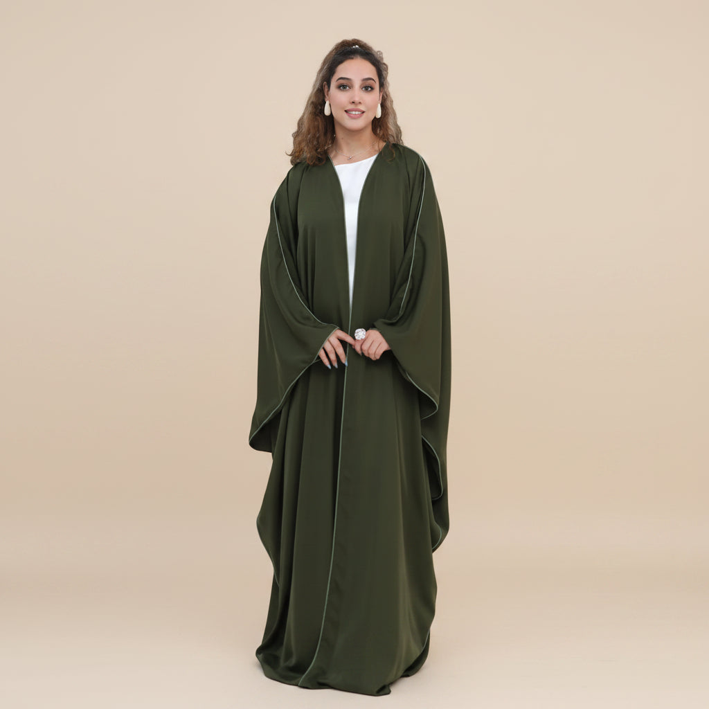 Muslim Women Nida Cardigan Open Abaya Dress - Modest Fashion - #261193