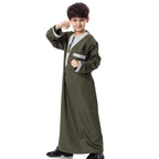 Muslim Boy Arab Embroidery Thobe Thawb