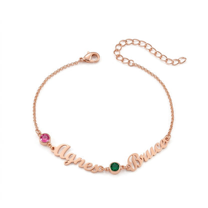 Custom Birthstone Bracelet Jewelry With Name #BC9