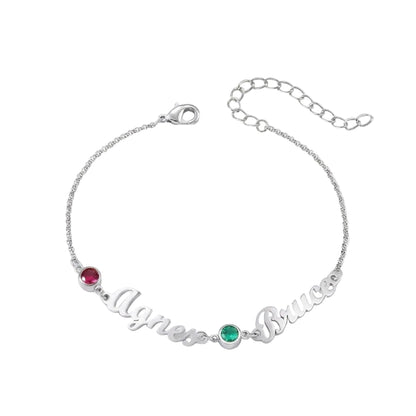 Custom Birthstone Bracelet Jewelry With Name #BC9