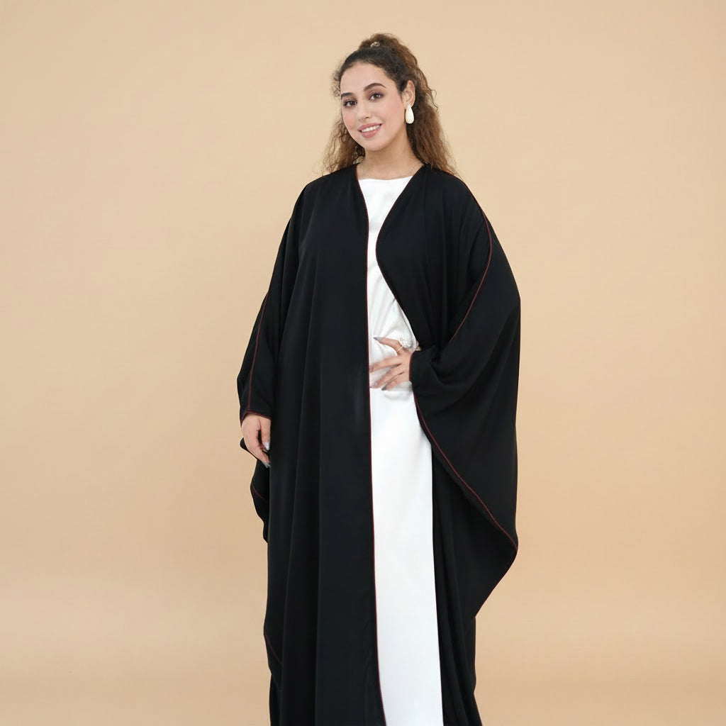 Muslim Women Nida Cardigan Open Abaya Dress - Modest Fashion - #261193