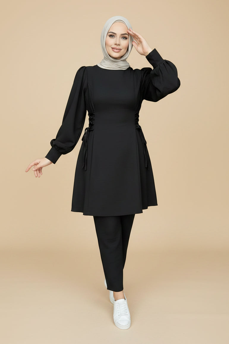Muslim Women 2 Pieces Tops And Pants Suit Set - Daily Wear - #261215