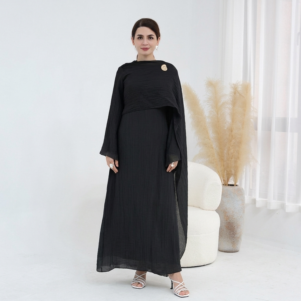 Double Layer Abaya Dress #251088