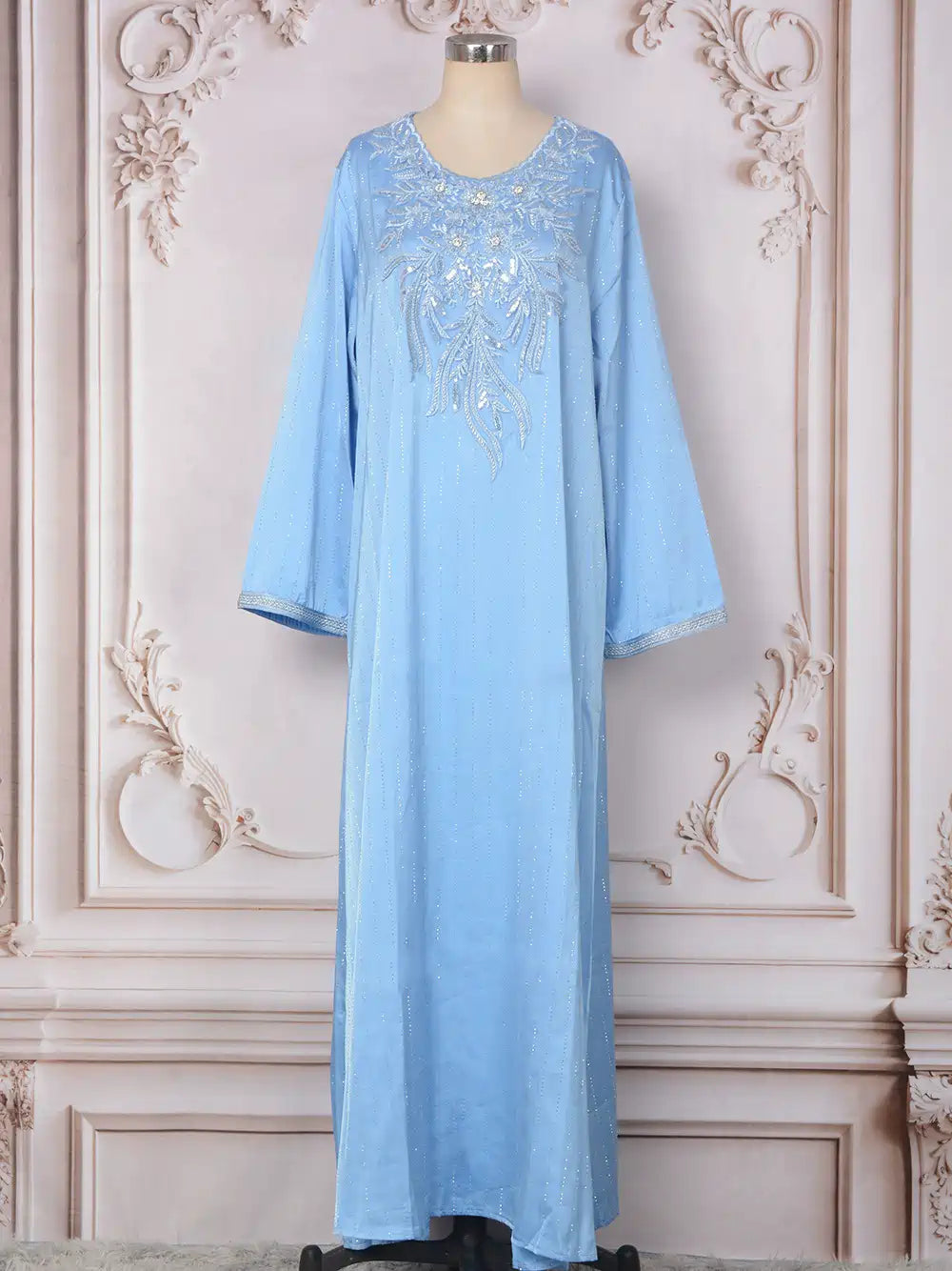 Eid Hotfix Rhinestones Cafan Kaftan Dress #25045