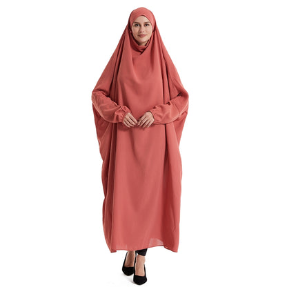 Muslim Women Farasha Batwing Sleeve Overhead Robe Jilbab Abaya Prayer Dress