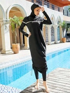 3 Pieces Set Burkinis Islamic Swimwear Full Cover Hijab Swimsuit Halal Bathing Suit #2510454