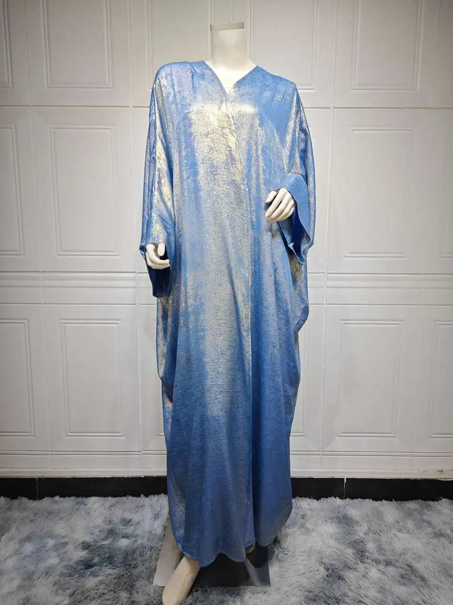 Muslim Women Bronzing Cardigan Open Abaya Dress