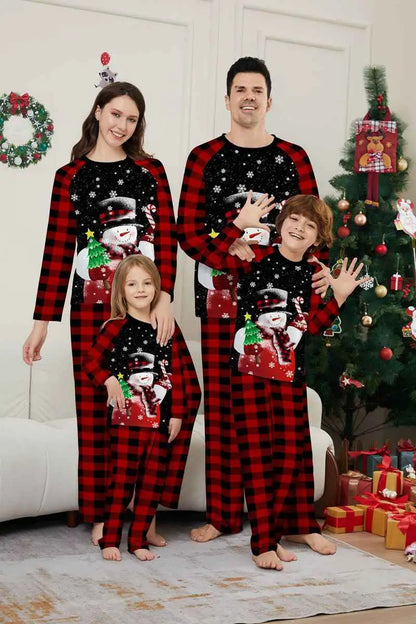 Snowman Christmas Matching Family Pajamas Pjs Set