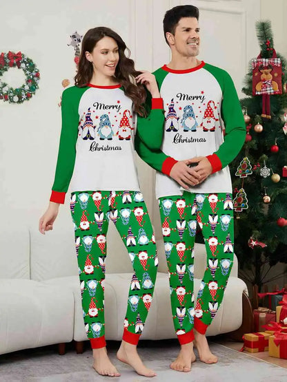 Christmas Matching Family Pajamas Santa Claus Printed Pjs Set