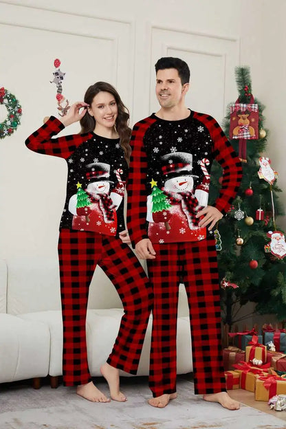 Snowman Christmas Matching Family Pajamas Pjs Set