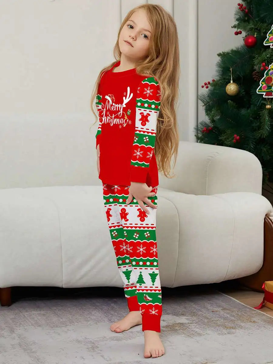 Antler Christmas Matching Family Pajamas Pjs Set