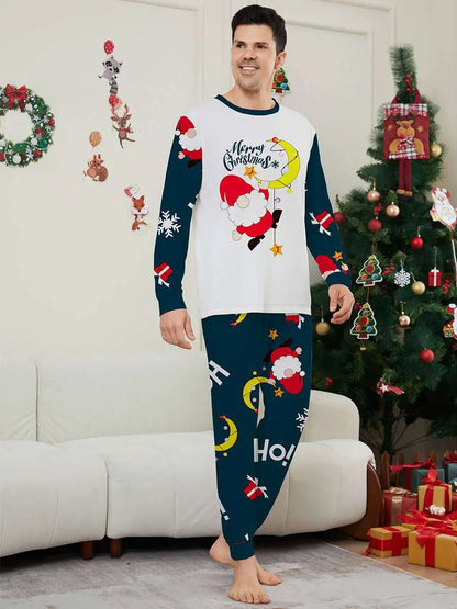 Cute Santa Claus Christmas Matching Family Pajamas Pjs Set