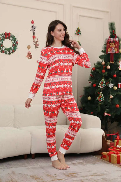 Elk Christmas Matching Family Pajamas Pjs Set