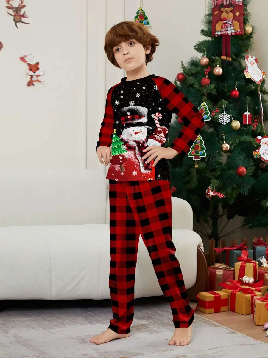 Snowman Christmas Matching Family Pajamas Pjs Set