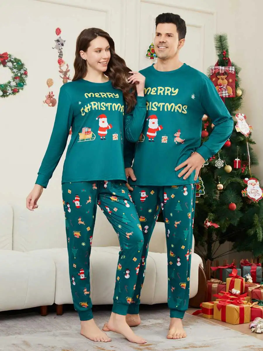 Family Christmas Pajamas Sets Printed Matching Christmas Pjs Suit