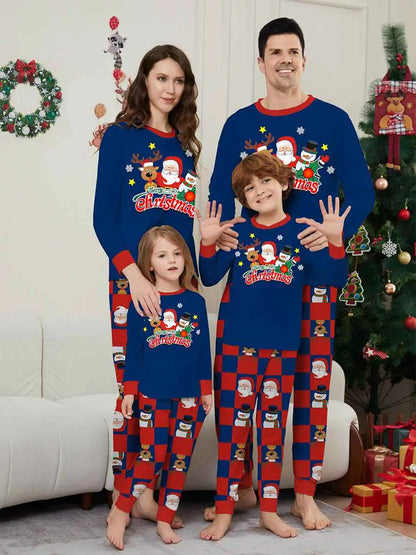 Printed Christmas Matching Family Pajamas Pjs Set #242320