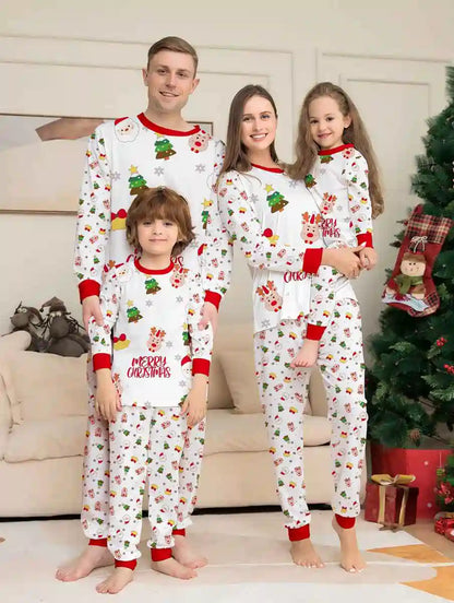 Christmas Matching Family Pajamas Pjs Set Sleepwear #24083