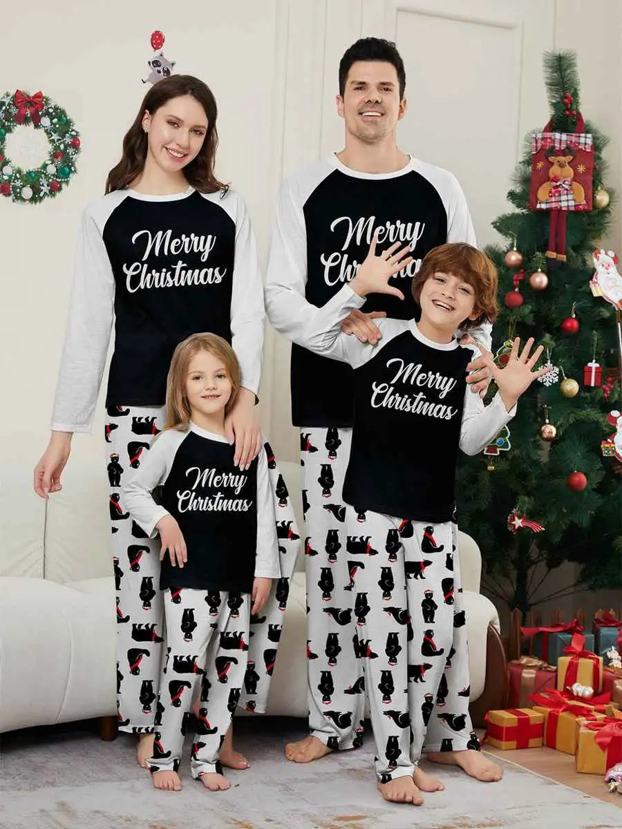 Polar Bear Christmas Matching Family Pajamas Pjs Set #24580