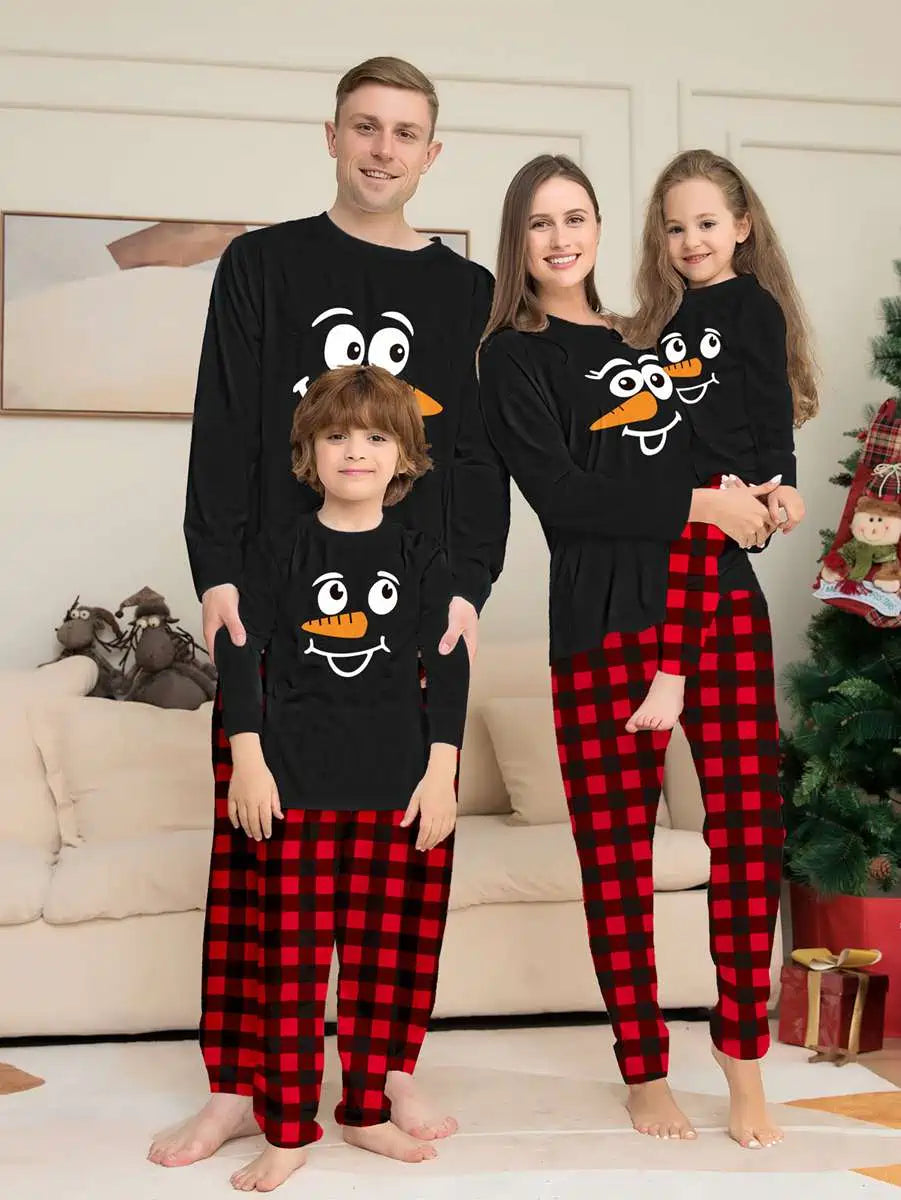 Printed Christmas Pajamas Sets Family Matching Sleepwear Loungewear #24068