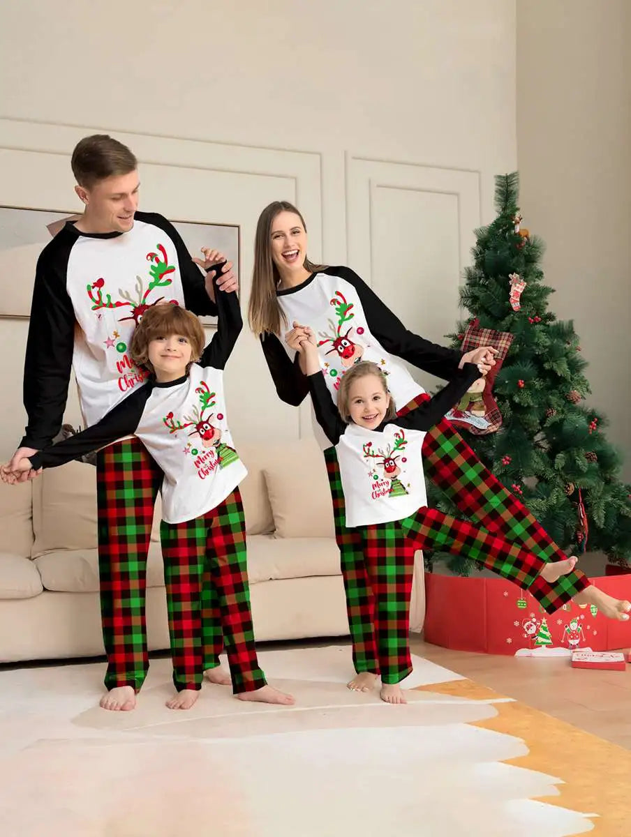 Cute Christmas Pjs Set Matching Family Christmas Pajamas