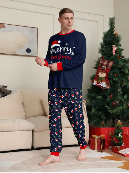 Printed Christmas Pajamas Sets Family Matching Pjs