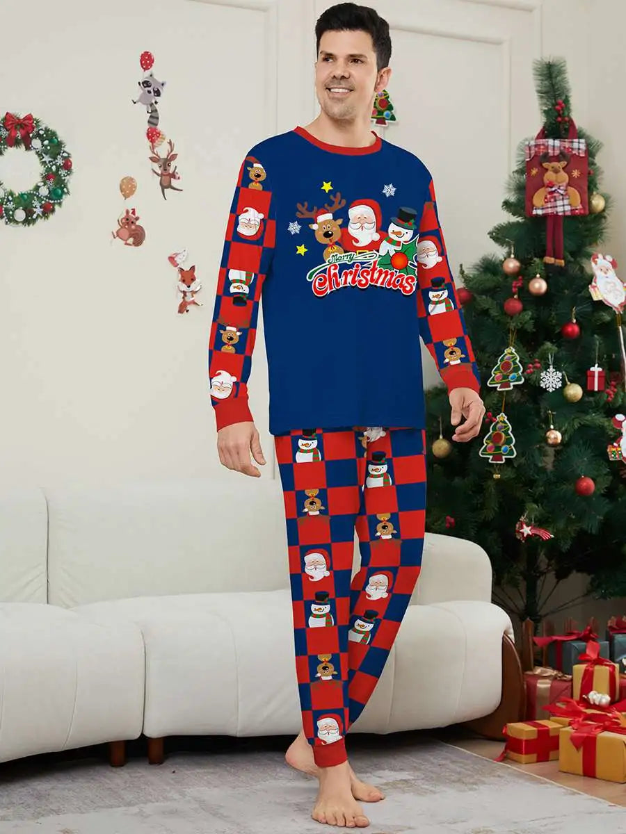 Printed Christmas Matching Family Pajamas Pjs Set #242320