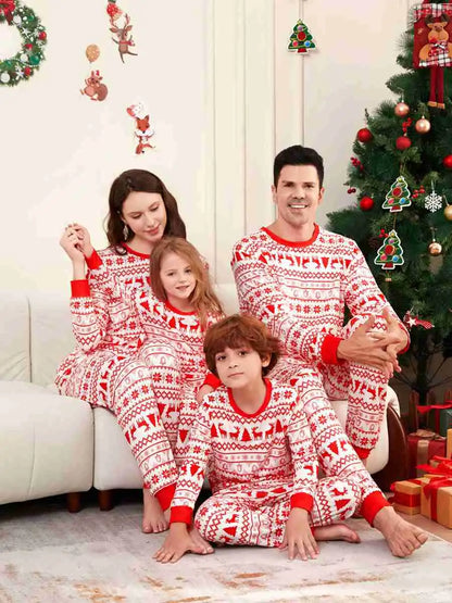 Reindeer Elk Pjs Family Matching Christmas Pajamas Sets