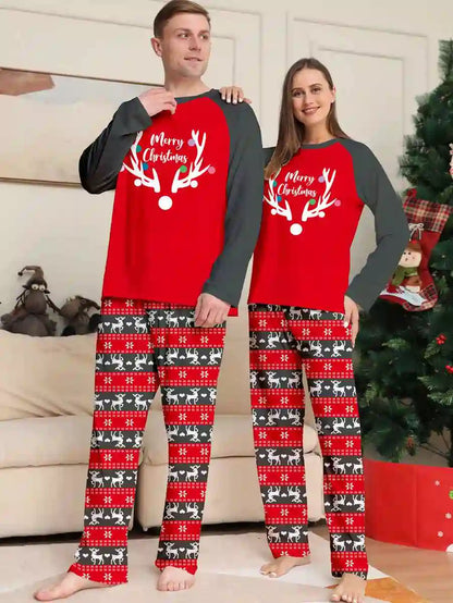 Christmas Matching Family Pajamas Pjs Set Sleepwear #24096