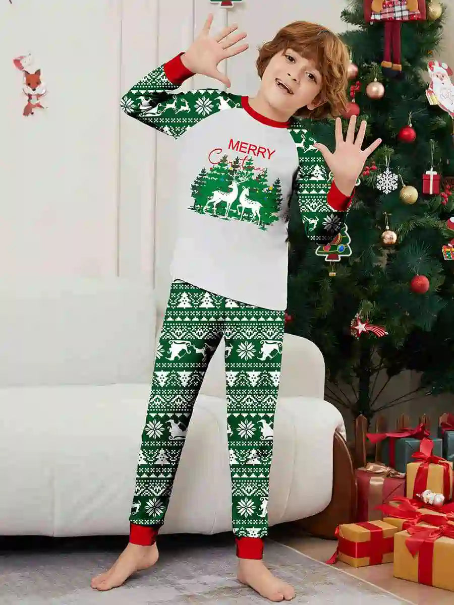 Christmas Holiday Matching Family Pajamas Pjs Set Sleepwear #241152