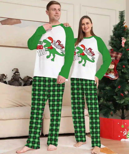 Printed Christmas Matching Family Pajamas Pjs Set #24077