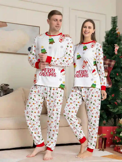 Christmas Matching Family Pajamas Pjs Set Sleepwear #24083