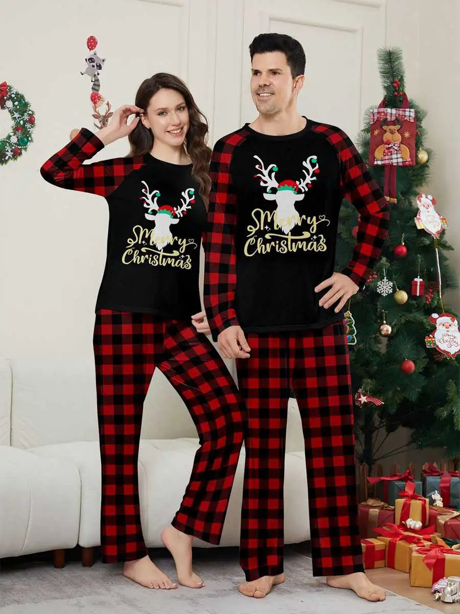 Reindeer Christmas Pajamas Sets Family Matching Pjs