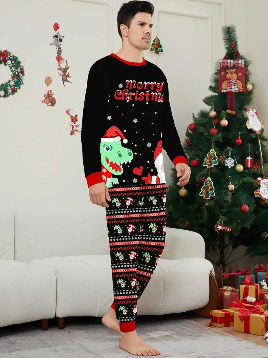 Dinosaur Christmas Matching Family Pajamas Pjs Set 242321