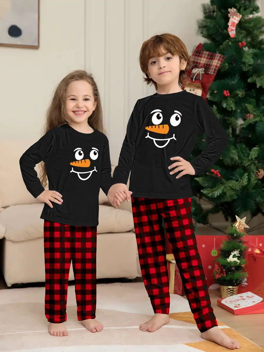 Printed Christmas Pajamas Sets Family Matching Sleepwear Loungewear #24068