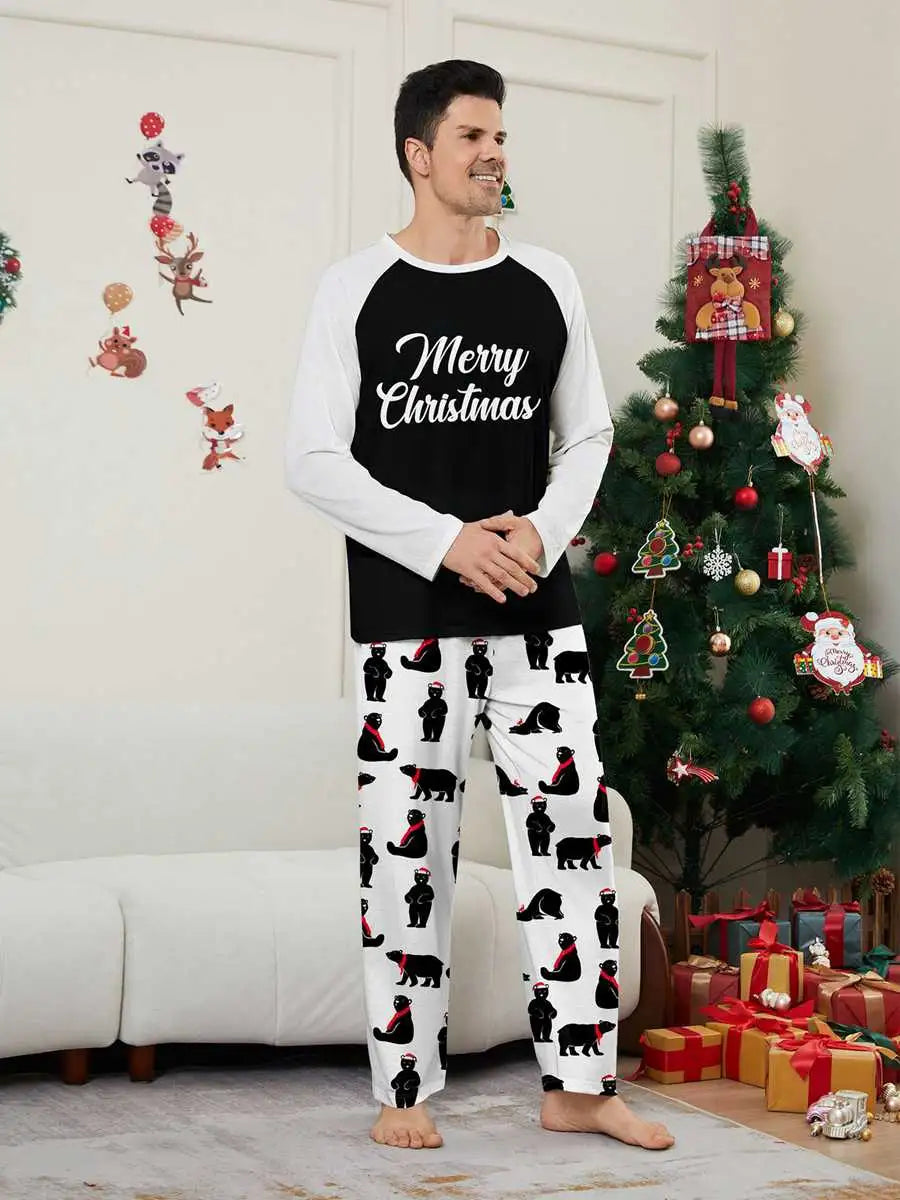 Polar Bear Christmas Matching Family Pajamas Pjs Set #24580