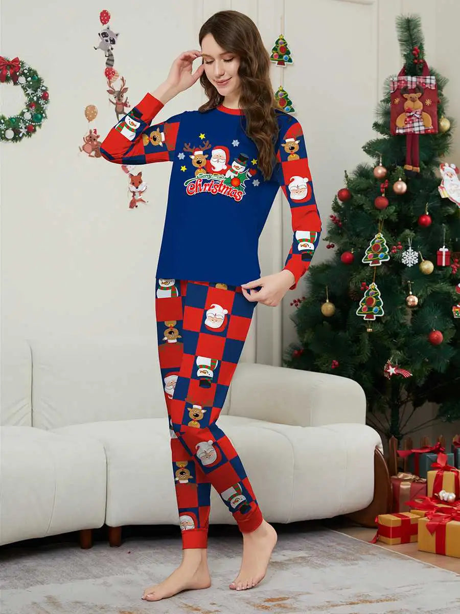 Printed Christmas Matching Family Pajamas Pjs Set #242320