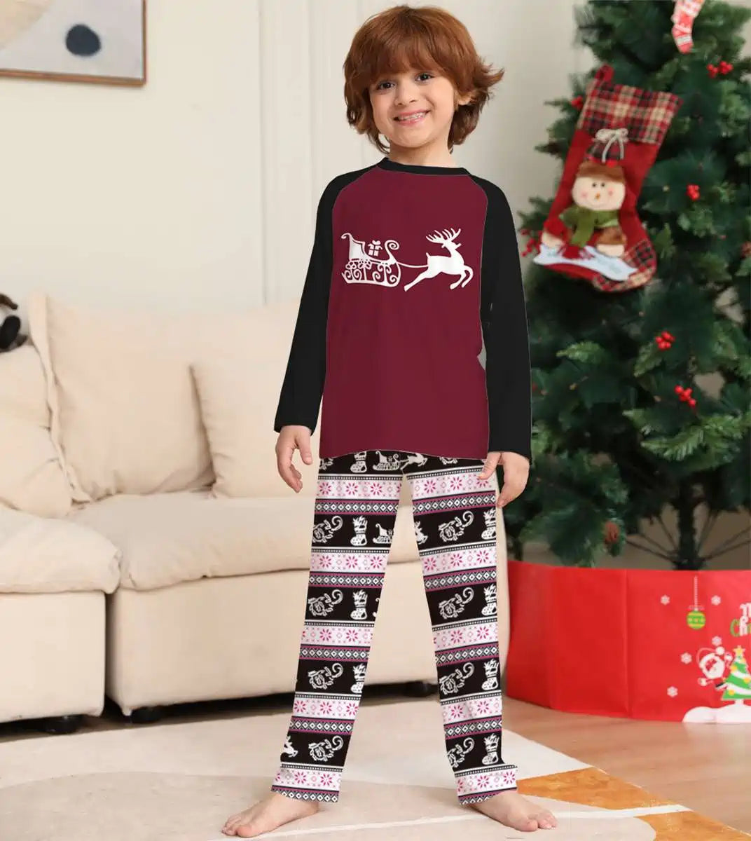 Christmas Matching Family Pajamas Pjs Set #24095