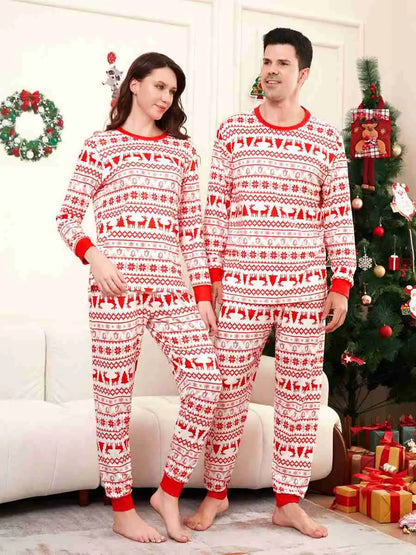 Reindeer Elk Pjs Family Matching Christmas Pajamas Sets