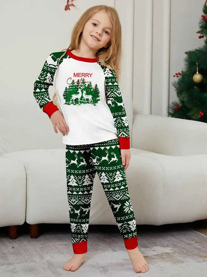 Christmas Holiday Matching Family Pajamas Pjs Set Sleepwear #241152