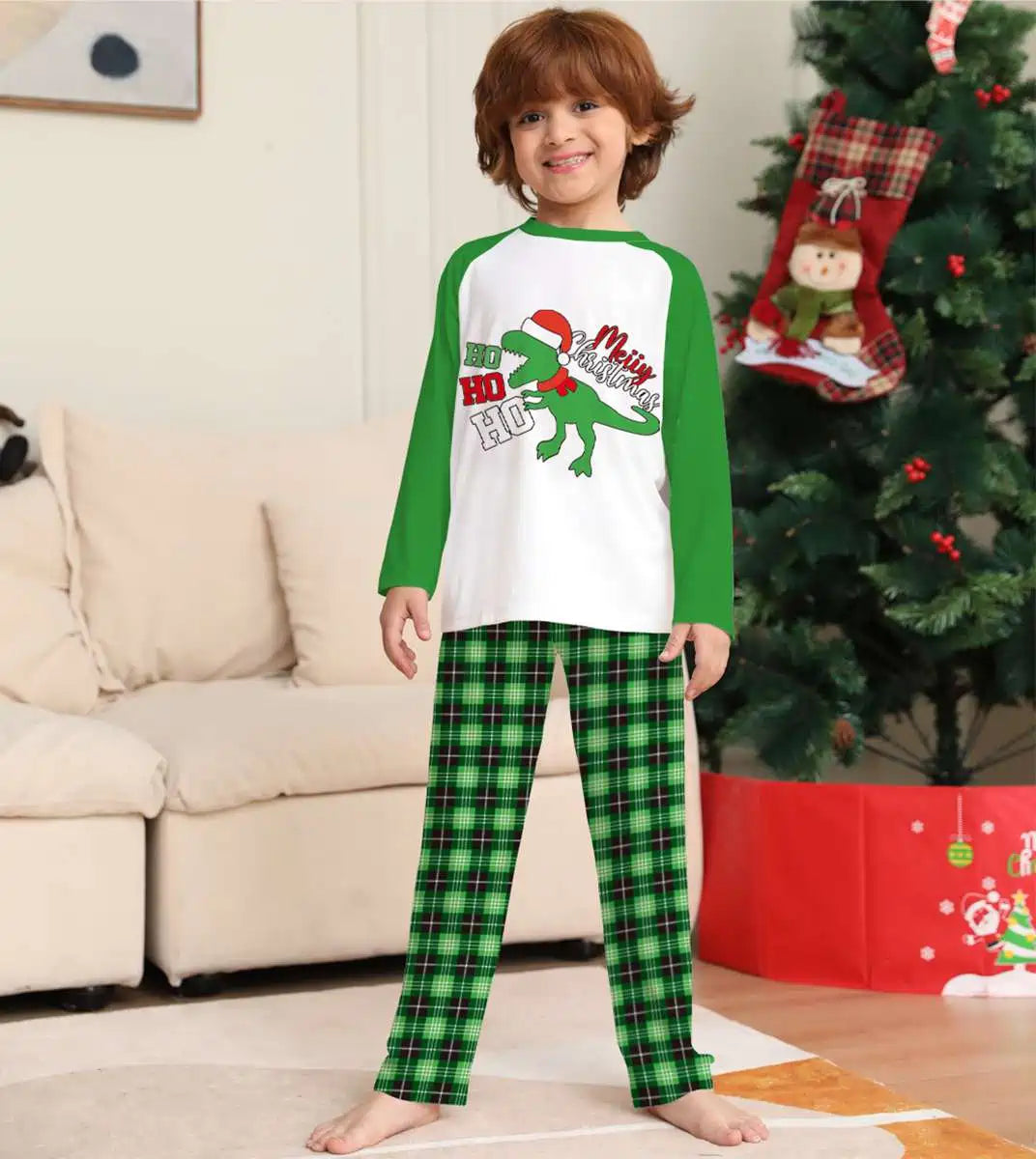 Printed Christmas Matching Family Pajamas Pjs Set #24077