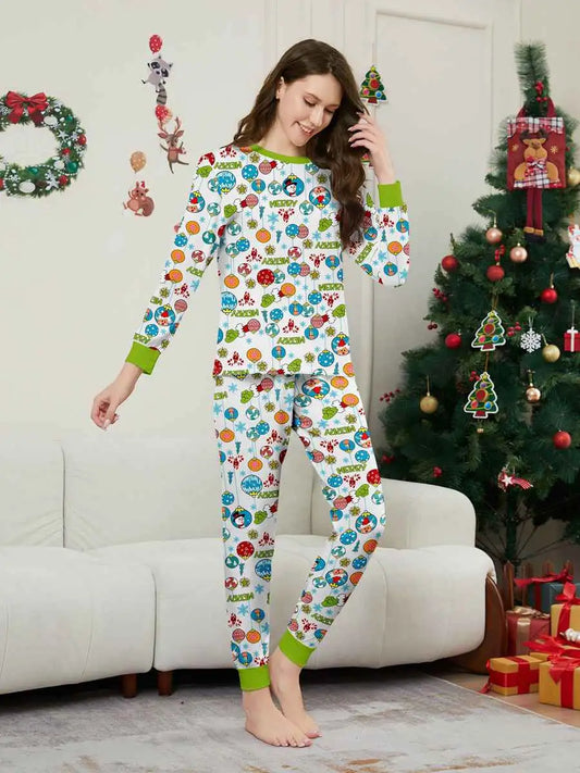 Christmas Matching Family Pajamas Pjs Set #24587