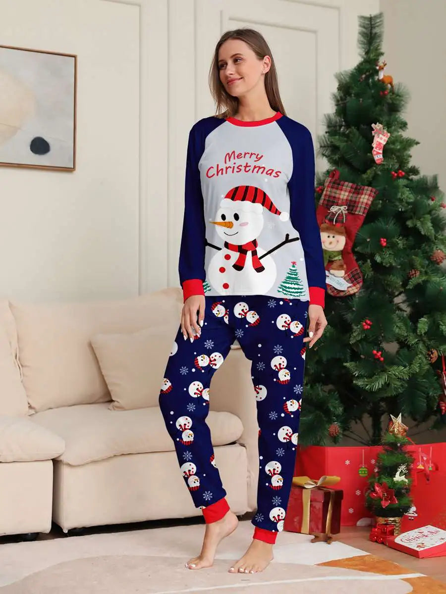 Snowman Pjs Family Matching Christmas Pajamas Sets