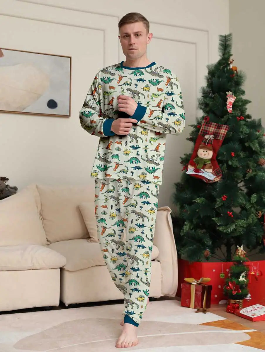 Dinosaur Pjs Matching Family Christmas Pajamas