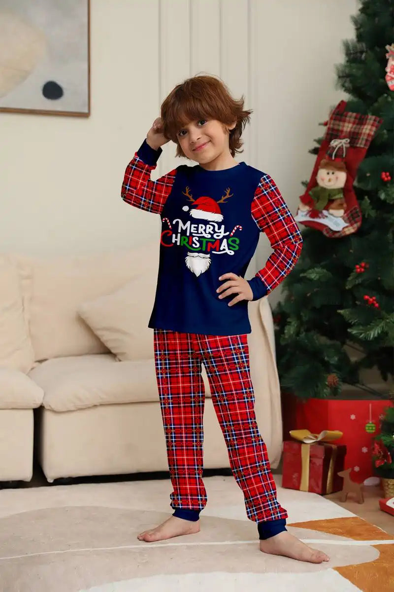 Printed Christmas Matching Family Pajamas Pjs Set Sleepwear #24823