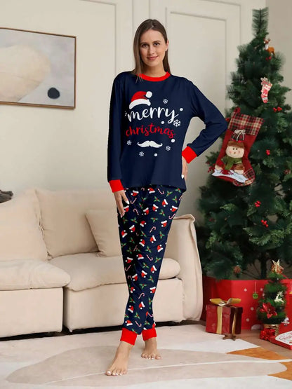 Printed Christmas Pajamas Sets Family Matching Pjs