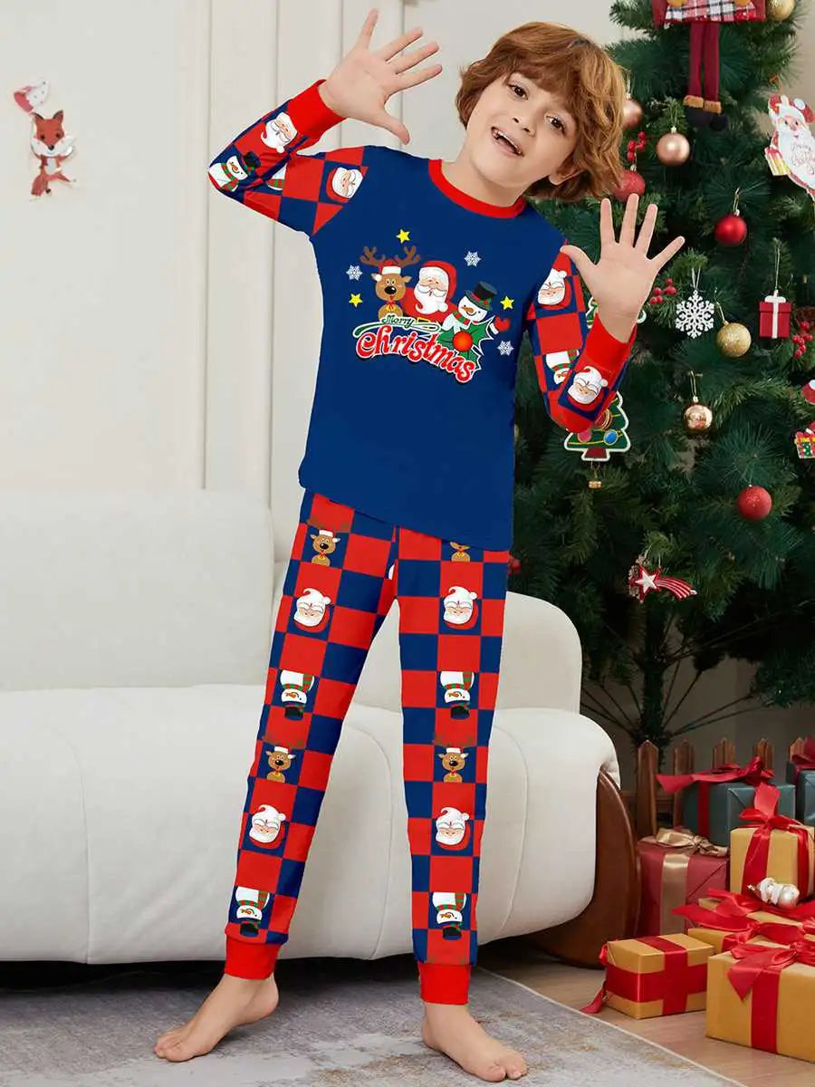 Printed Christmas Matching Family Pajamas Pjs Set #242320