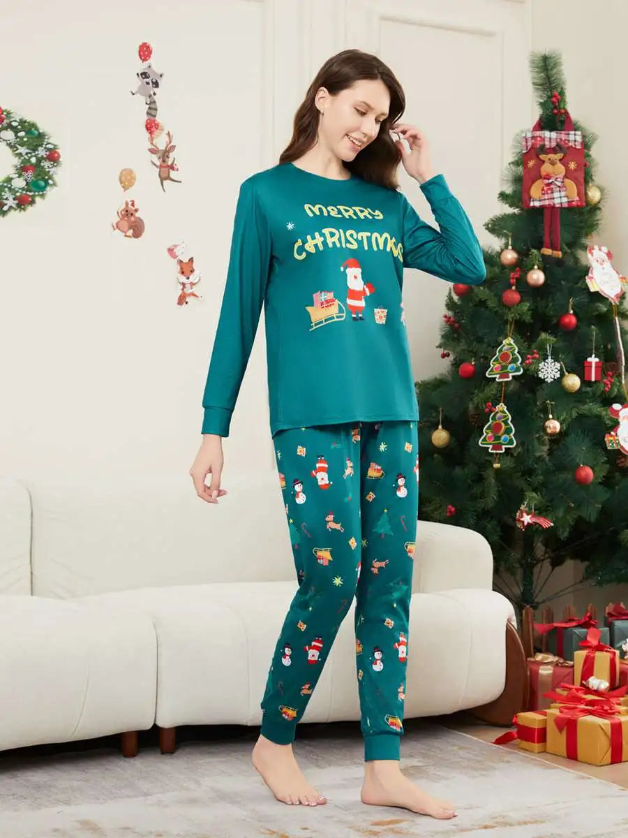 Teal christmas pajamas hotsell
