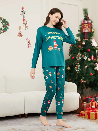 Family Christmas Pajamas Sets Printed Matching Christmas Pjs Suit